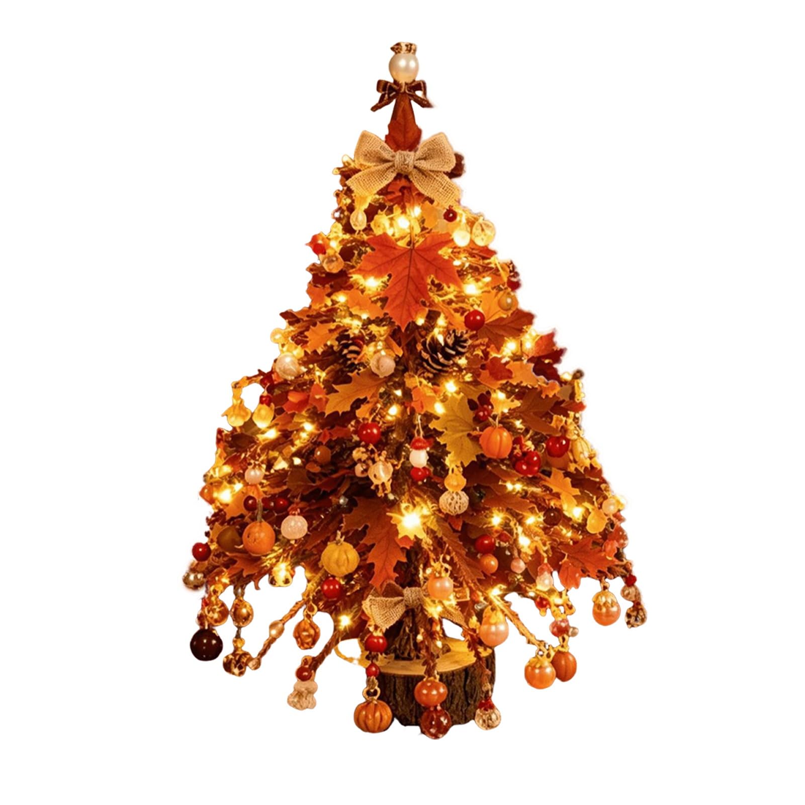 DIY Beaded Christmas Tree Kit, with LED Lights Colorful Beads，C