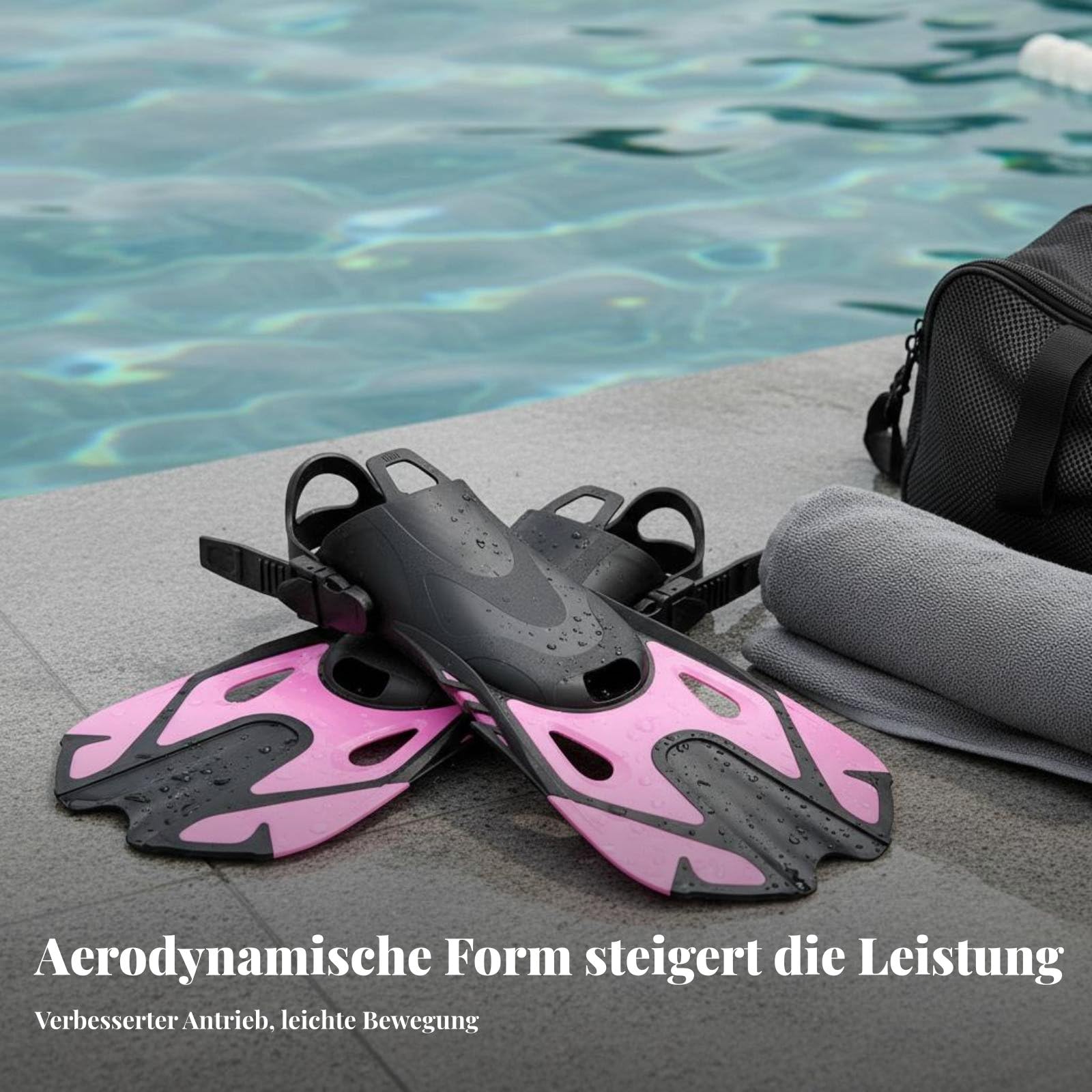 Qianly da Sub Nuoto Snorkeling Allenamento con Tasca Morbida E Cinghio Regolabile in PP E TPE Adatte per Allenamento in Piscina Leggera Turismo Balneare Uso Quotidiano