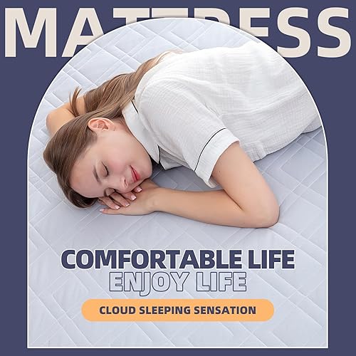 Miniatura 5 de Colchón de futón japonés tamaño individual 39 x 80 pulgadas, plegable y portátil, tumbona y cama compartida (gris plateado)