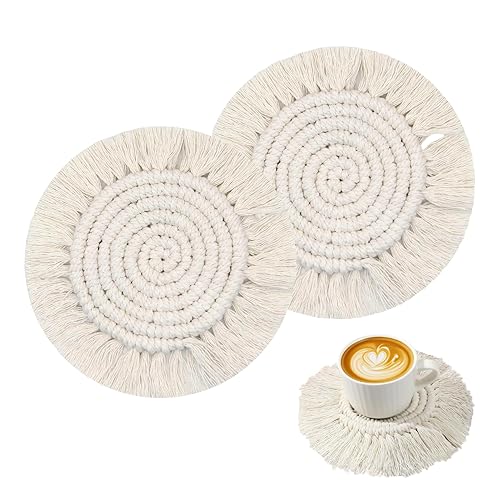 Desk Coasters Set of 2, Cute Coaster for Desk, Round