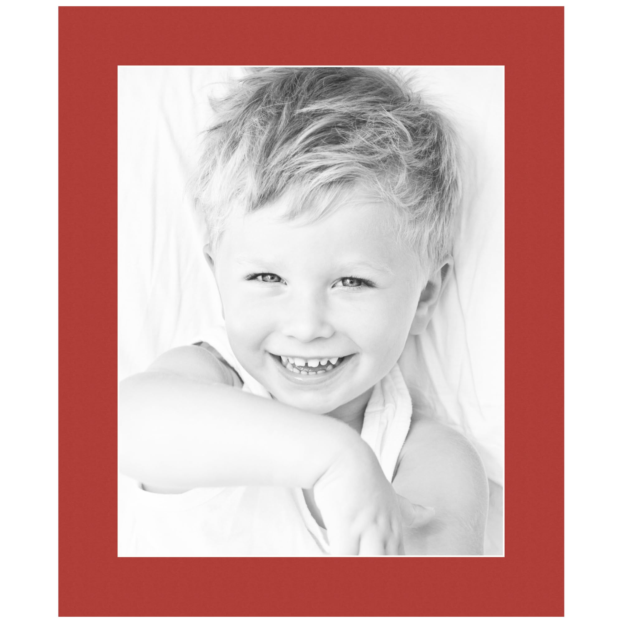 11x14 Deep Red/Deep Red Custom Mat for Picture Frame with 7x10 Opening Size (Mat Only, Frame NOT Included) - 4 Pack