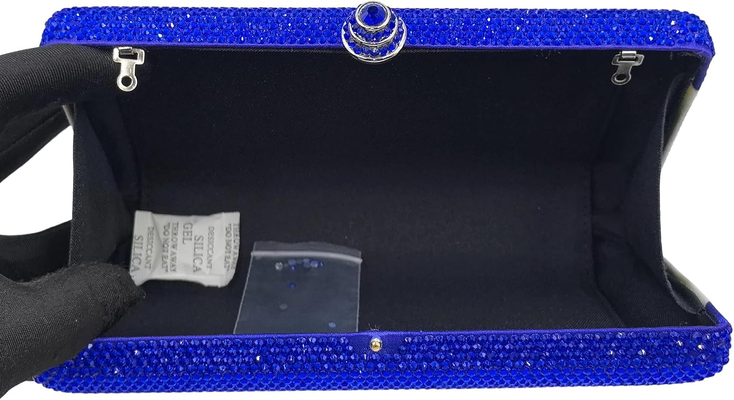Boutique De FGG Mini National Flag Clutch Purses for Women Formal,Patriotic Evening Bags,Party Prom Crystal Clutch Handbag