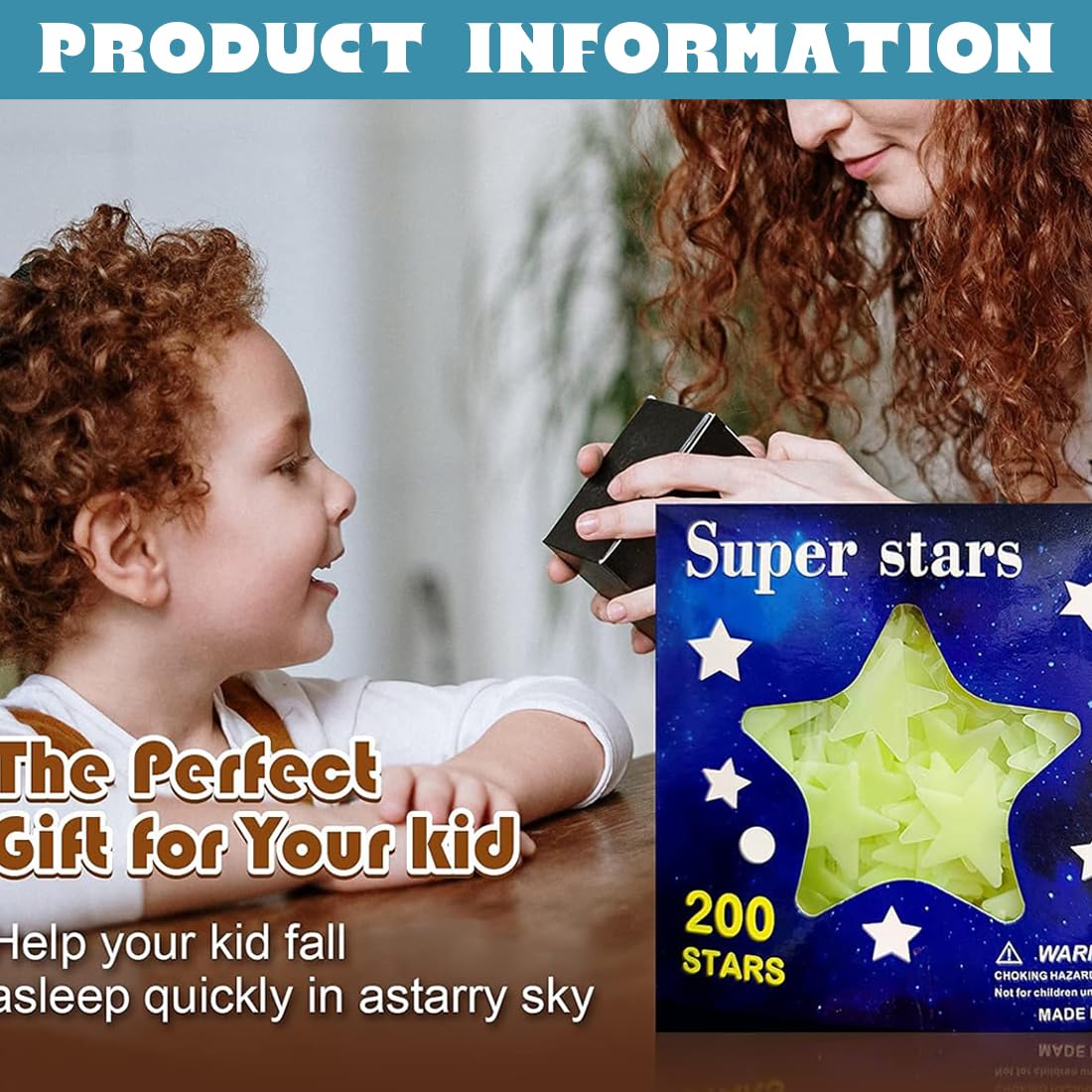 201 PiècesÉtoiles et Lune Kit 3D Phosphorescentes Adhésives Fluorescentes pour Décoration Murale Lumineuse Idéal mur Plafond Cadeau Bébé Enfant Etoile Phosphorescente Plafond