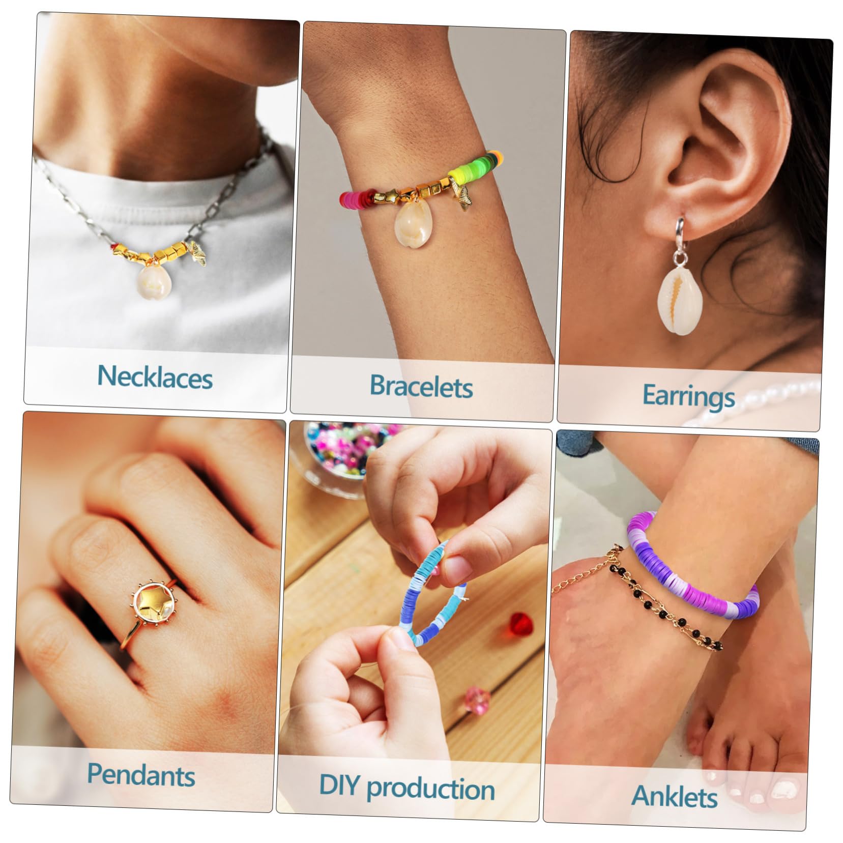 SHINEOFI Kit Bijoux Bracelet et Collier DIY avec Perles Argile Colorées et Lettres Créatif pour Fabrication de Bijoux et Cadeaux Personnalisés