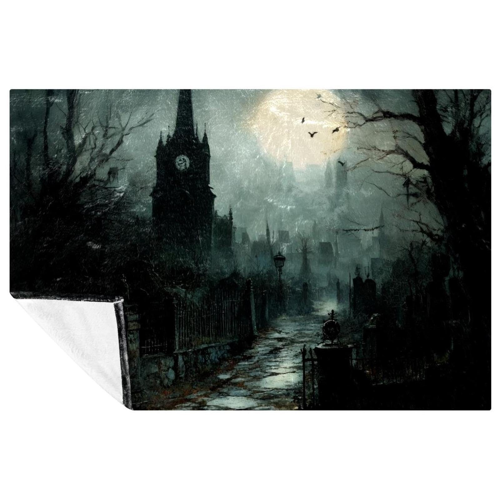 Couverture d'Halloween douce et chaude 150x100 cm contre le froid du lit
