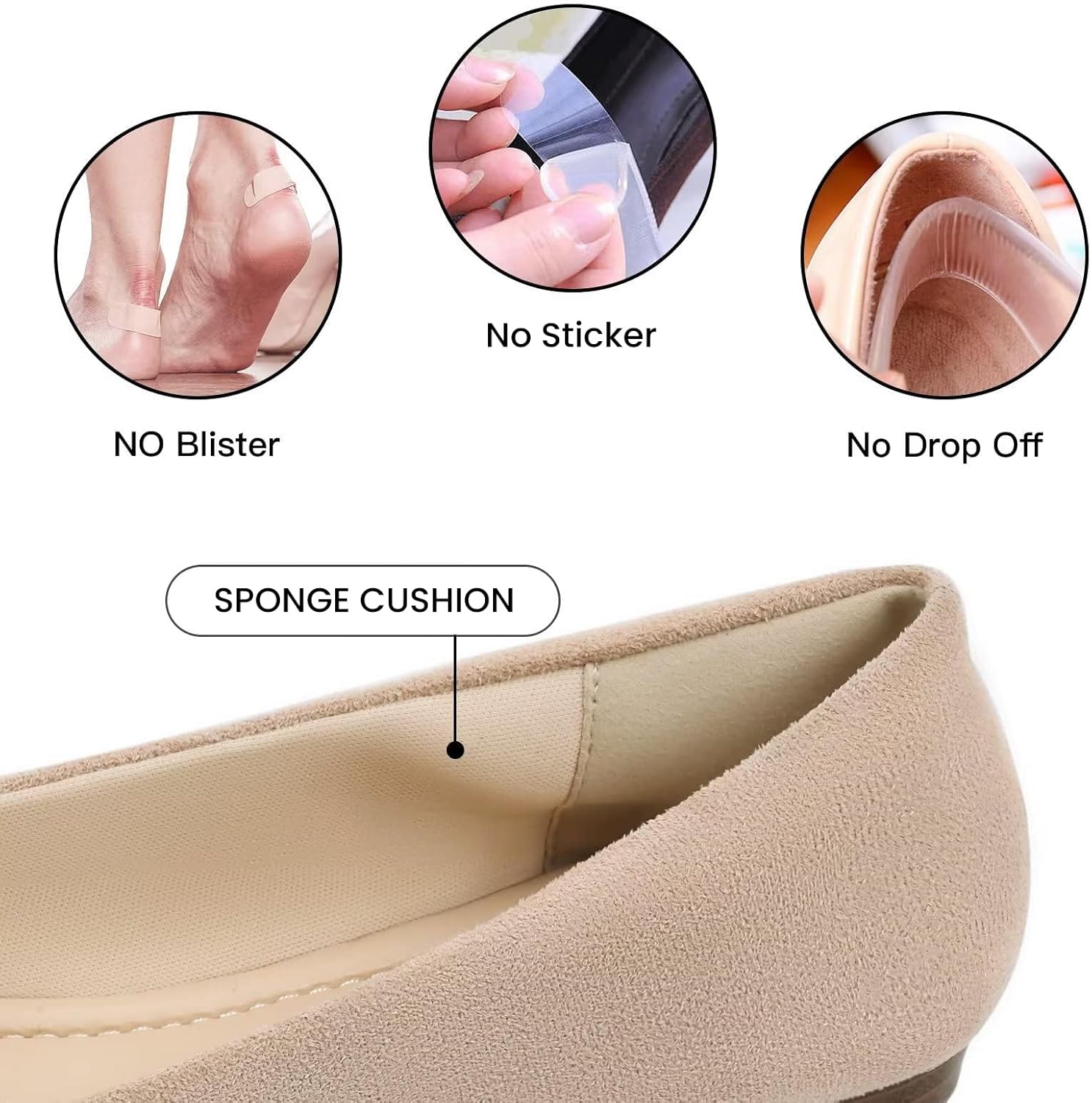 MUSSHOE Flat Shoes Women Pointed Toe Comfortable Slip on Women's Flats, Nude Suede 8 - Image 3