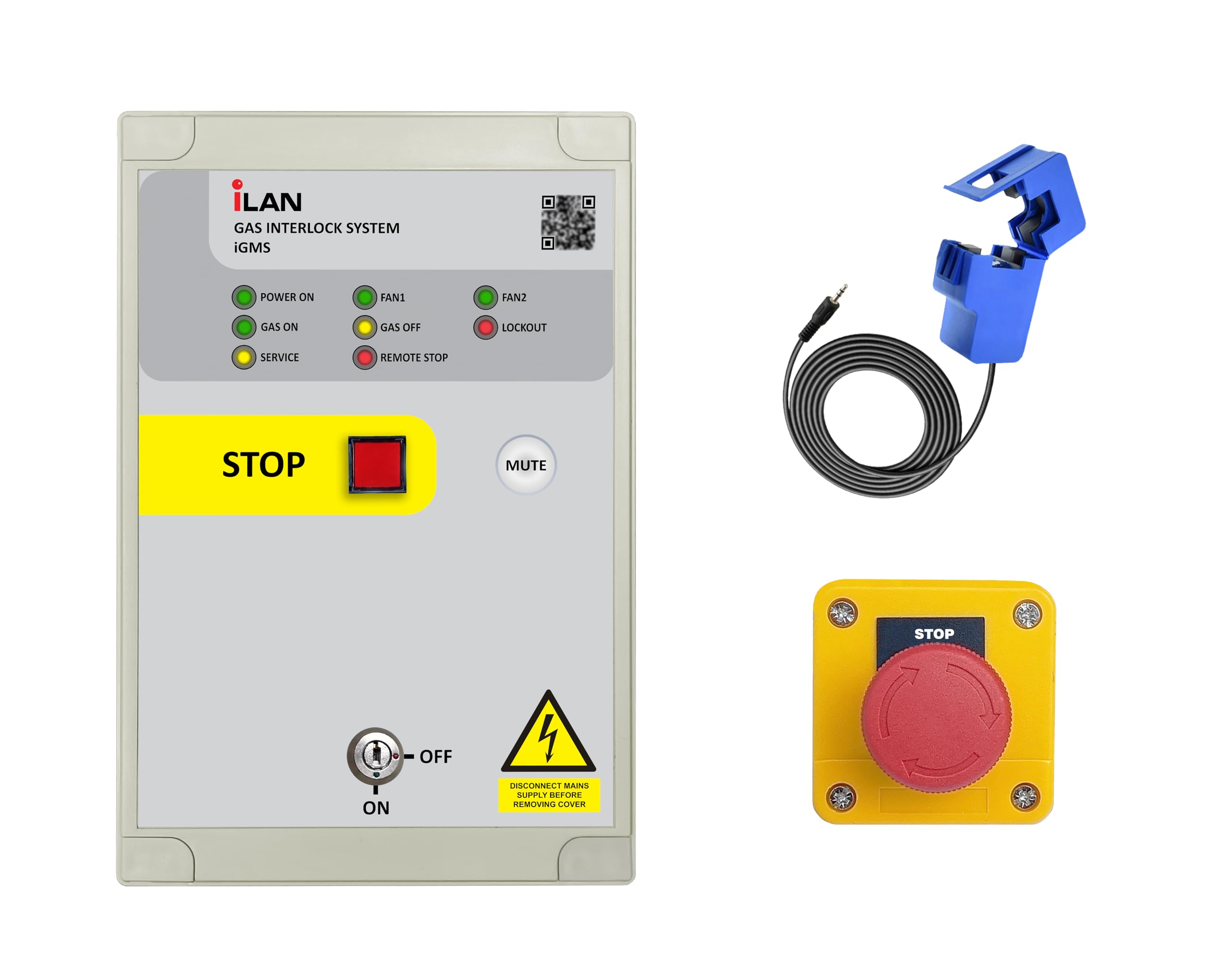 iLAN iGMS Gas Interlock System Kit with Built-in & External Fan Current Clamp Sensors