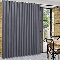 Vista 53 de DWCN Cortinas para puerta corrediza de patio - Cortinas extra anchas para puerta de vidrio, panel de cortina divisora de habitación con privacidad