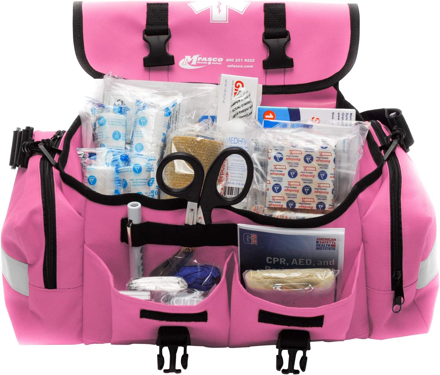 MFASCO - First Aid Kit - Complete Emergency Response Trauma Bag - for Natural Disasters - Pink