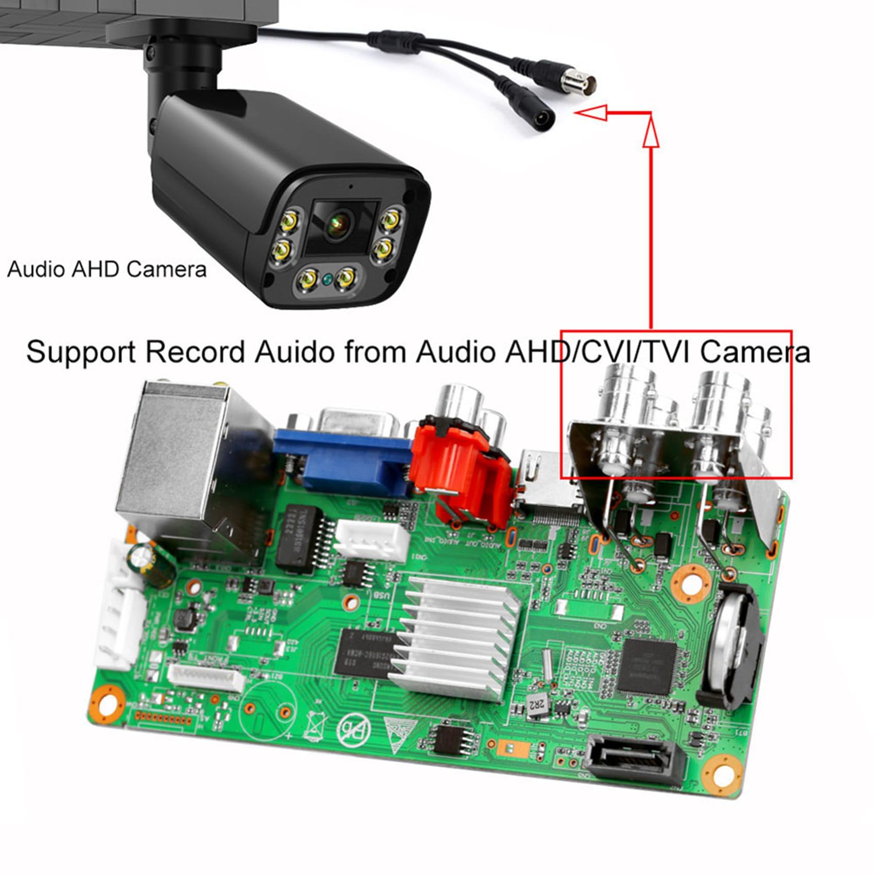 2 schede DVR IP 265 X 4CH 1080P XMEYE NVR 4 canali 6 in 1 scheda registratore DVR ibrido AHD TVI CVI per CCTV