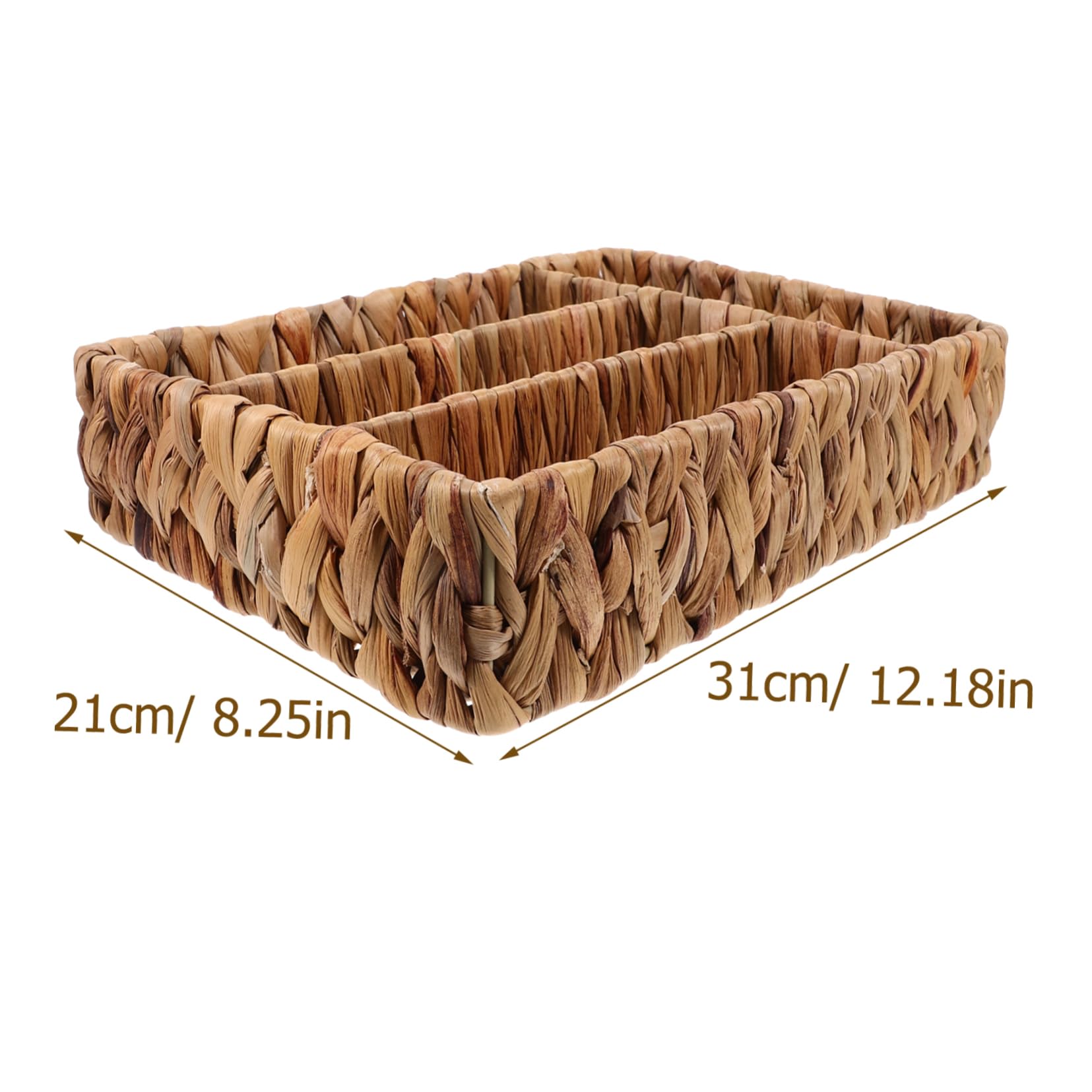 Zerodeko Cesta Para Cubiertos De Cestas De Mimbre Para Servir Organizador De Cubiertos De Mimbre Soporte Para Cubiertos Bandeja De Utensilios Cámping Cesta De Almacenamiento Planchar