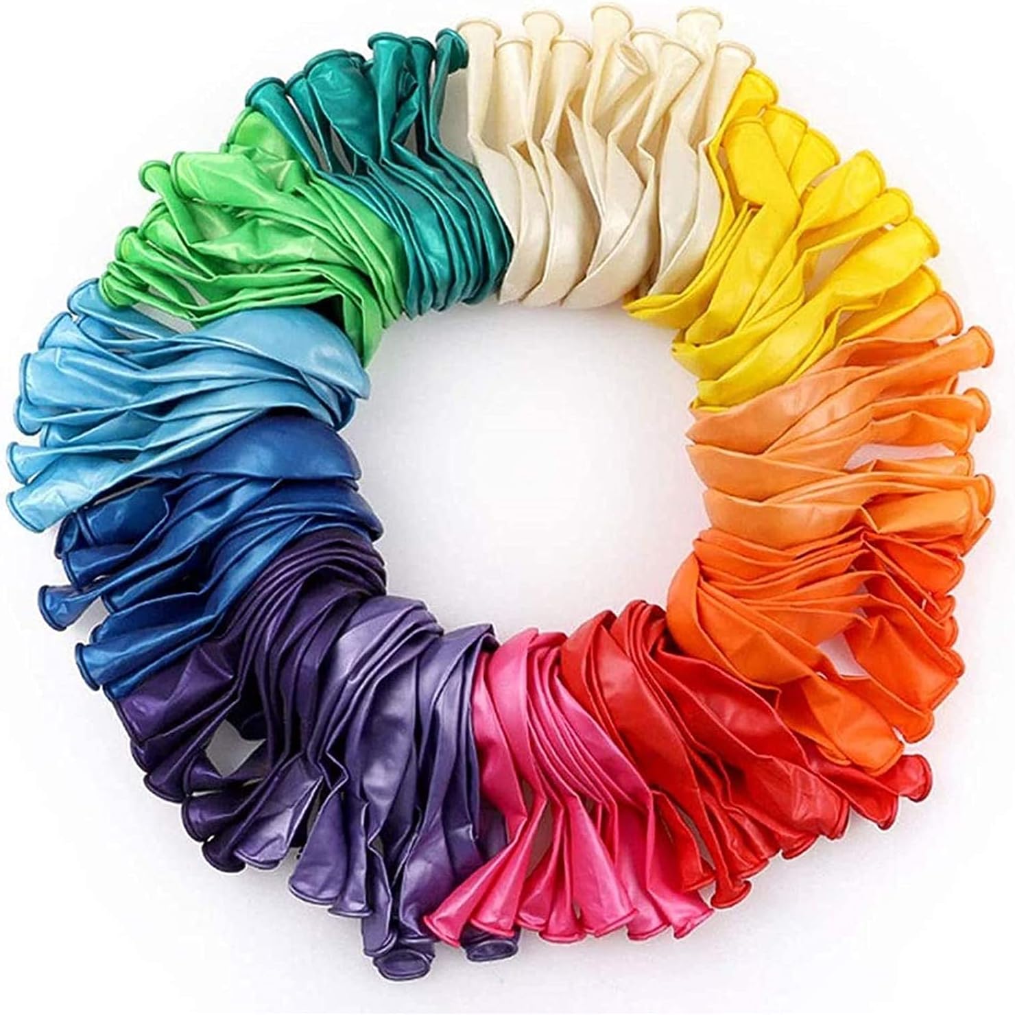 Balloons 50 Piece Latex Balloon for Party Decoration, Birthday Baby Shower Wedding Anniversary Graduation Retirement Party Supplies or Arch Decoration (Multi Color)