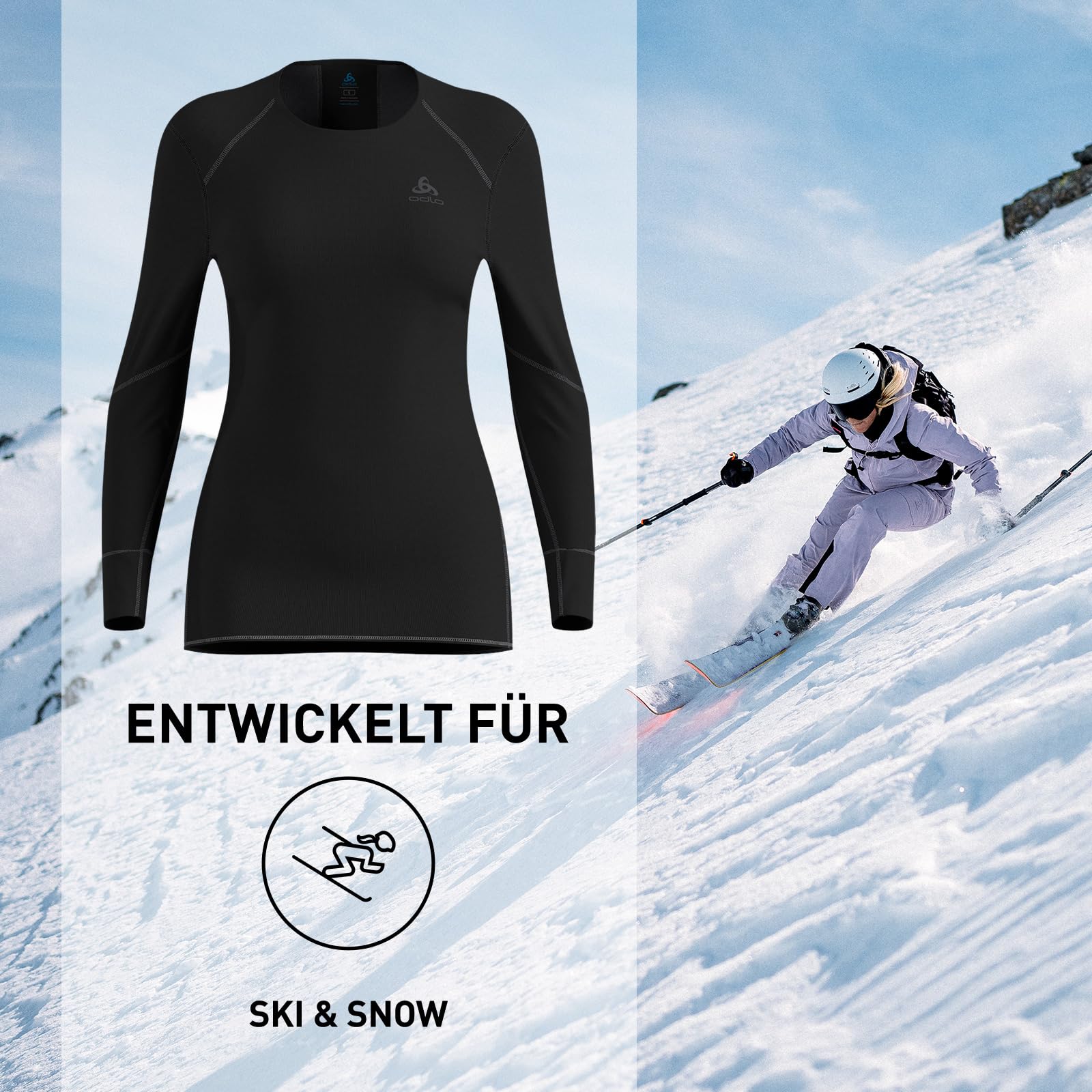 Odlo Damen Funktionsunterwäsche Langarm Shirt Active X-warm Eco Funktionsunterwäsche Langarm Shirt