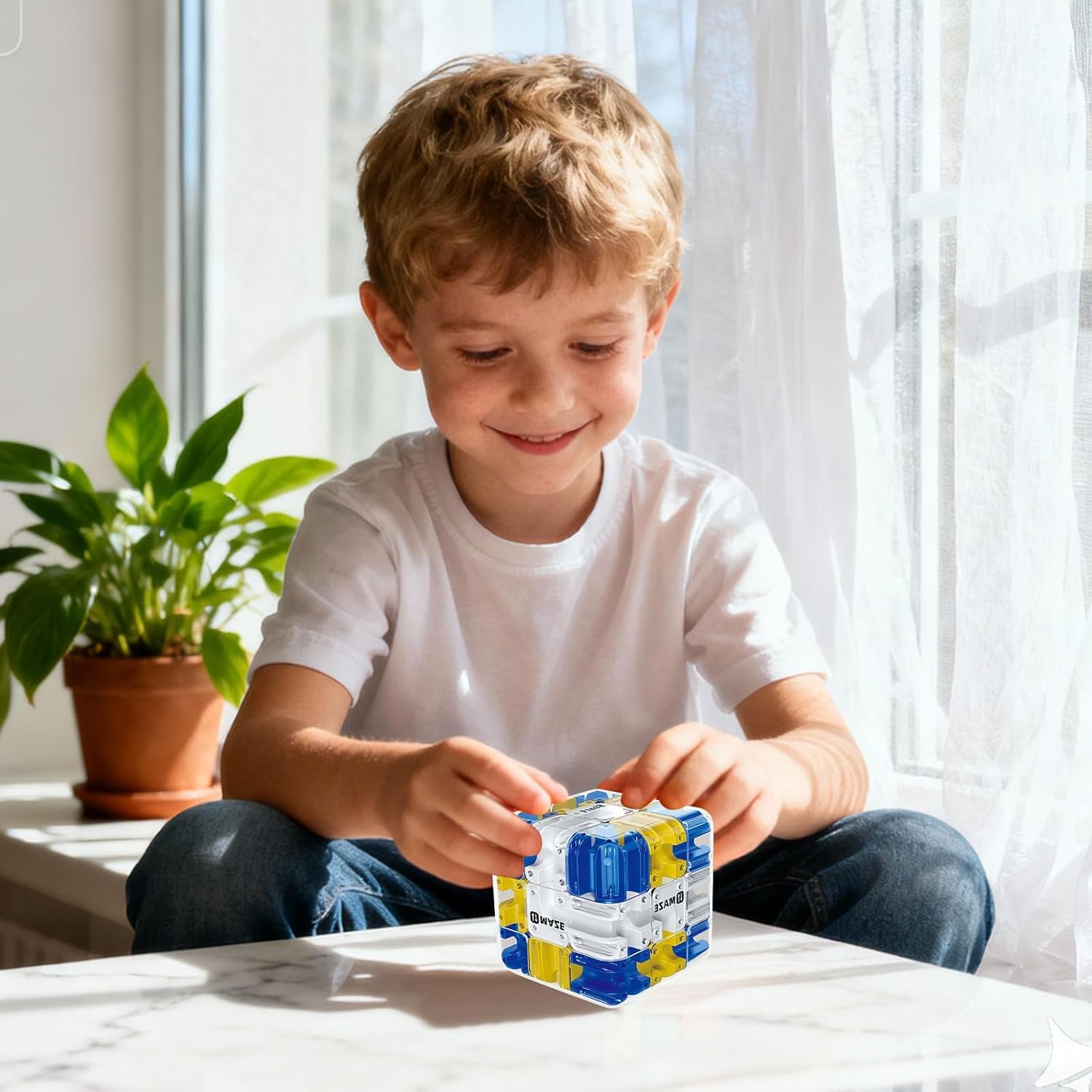 Large Labyrinth 3D Maze Cube, 3D Rolling Ball Maze, Labyrinth Brain Teaser Toy, 3x3 Logical Challenge Maze Game - Image 4