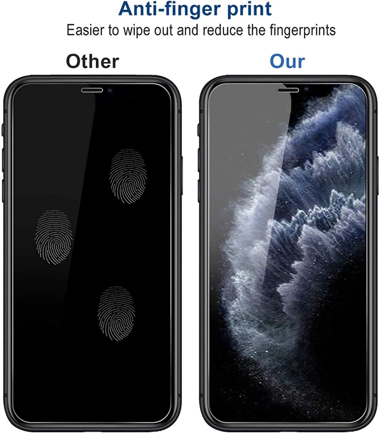 ToneGod Glass Screen Protector Compatible for iPhone 11 Pro Max/iPhone Xs Max(6.5") [4-Pack] [Case-Friendly] Tempered Glass Screen Protector 2.5D Edge Anti Scratch Work Most Case