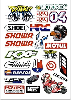 Racing Stickers, FENGCHUANG-Car Stickers and Decals,Race Supercross Logo Sticker,ATV Motocross Logos for Skateboard Laptop Bicycle Helmet Water Bottles Car