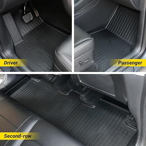 Miniatura 2 de 2025 2026 Nuevo Modelo Y Juniper - 9 alfombrillas impermeables para rascar con segunda fila de asientos para Tesla Model Y Refresh Juniper