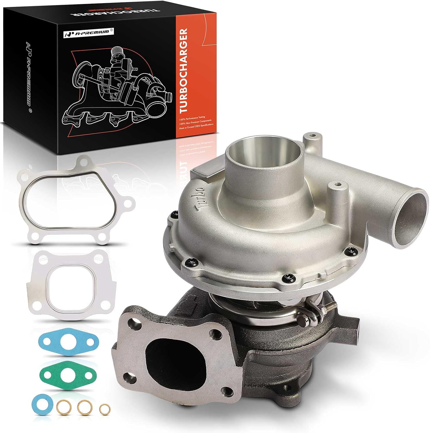 A-Premium RHF55 Complete Turbocharger Turbo Kit Compatible with Isuzu | for Isuzu ELF-NPR75 NQR75 Atlas(2-4t) Earth Moving 4HK1-T Diesel Engine Truck Turbocharger