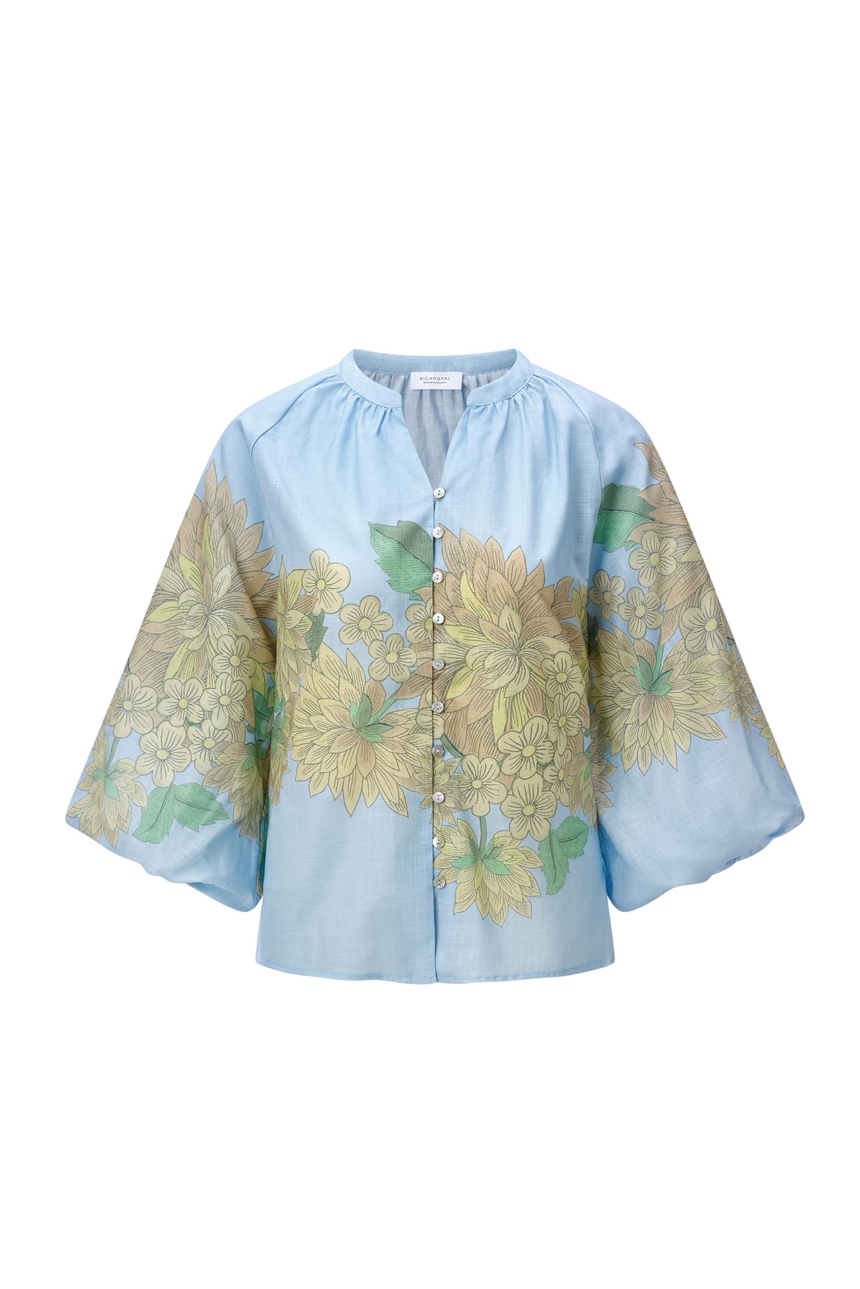 rich&royal RICHROYAL Ballonärmel-Bluse mit Print
