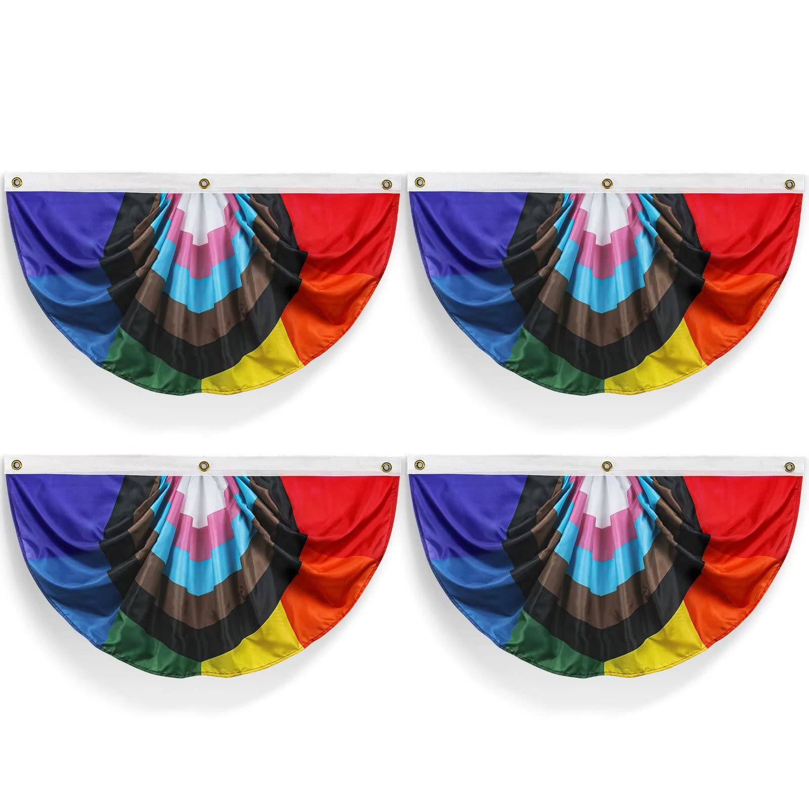 30 Progress Pride Handflaggen – LGBT Regenbogen-Flaggen Für Partys & Festivals, Aus Polyester