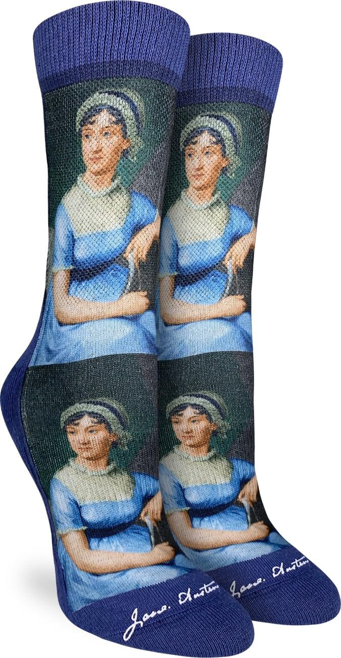 Good Luck Sock Men's Bigfoot, Sasquatch, Abominable Snowman & Yeti Socks, Adult, Jane Austen, Womens, Small