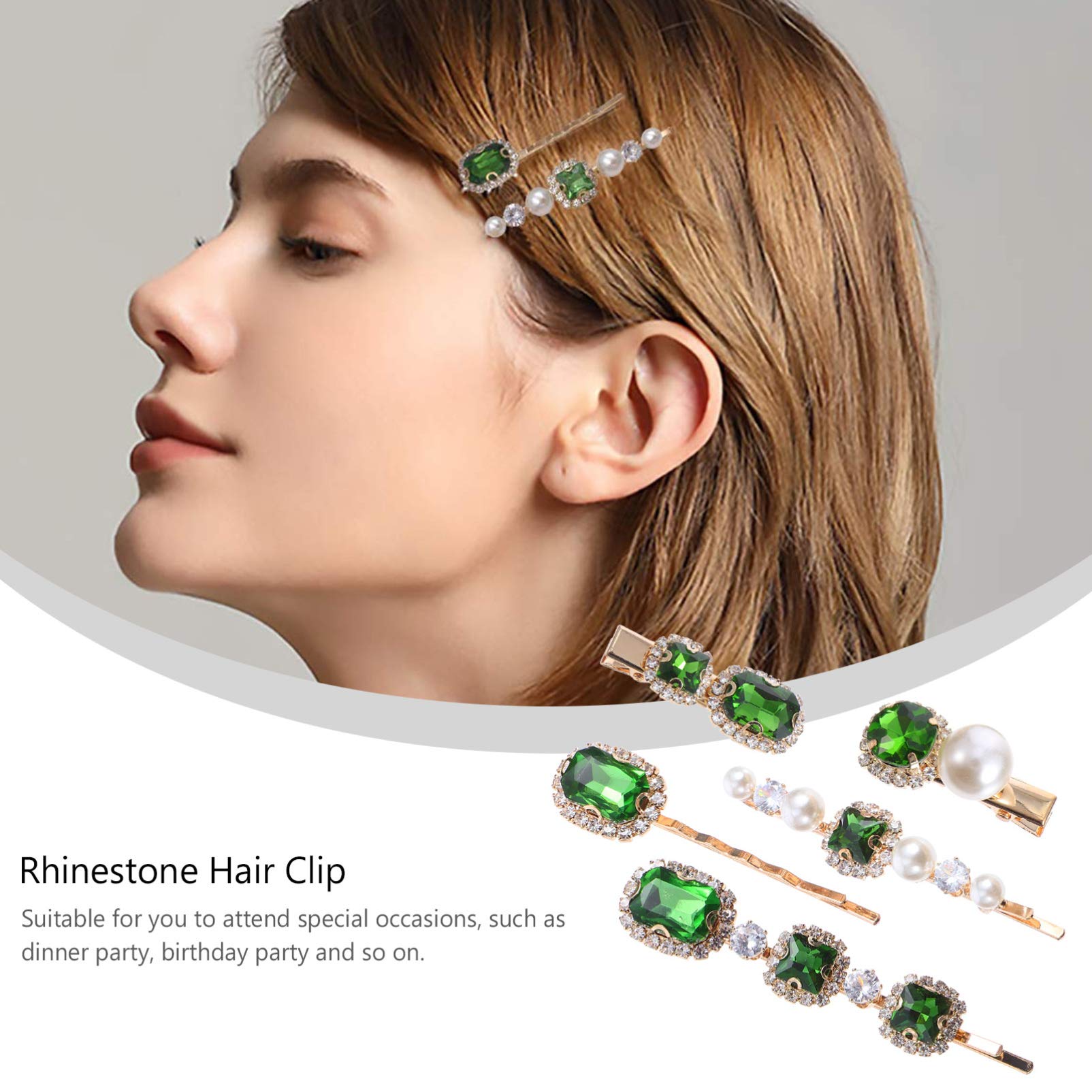 Amazon | Frcolor ヘアピン ラインストーン ヘアクリップ パール 