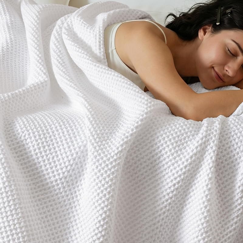 Cotton Waffle Weave Blanket, Queen — $50