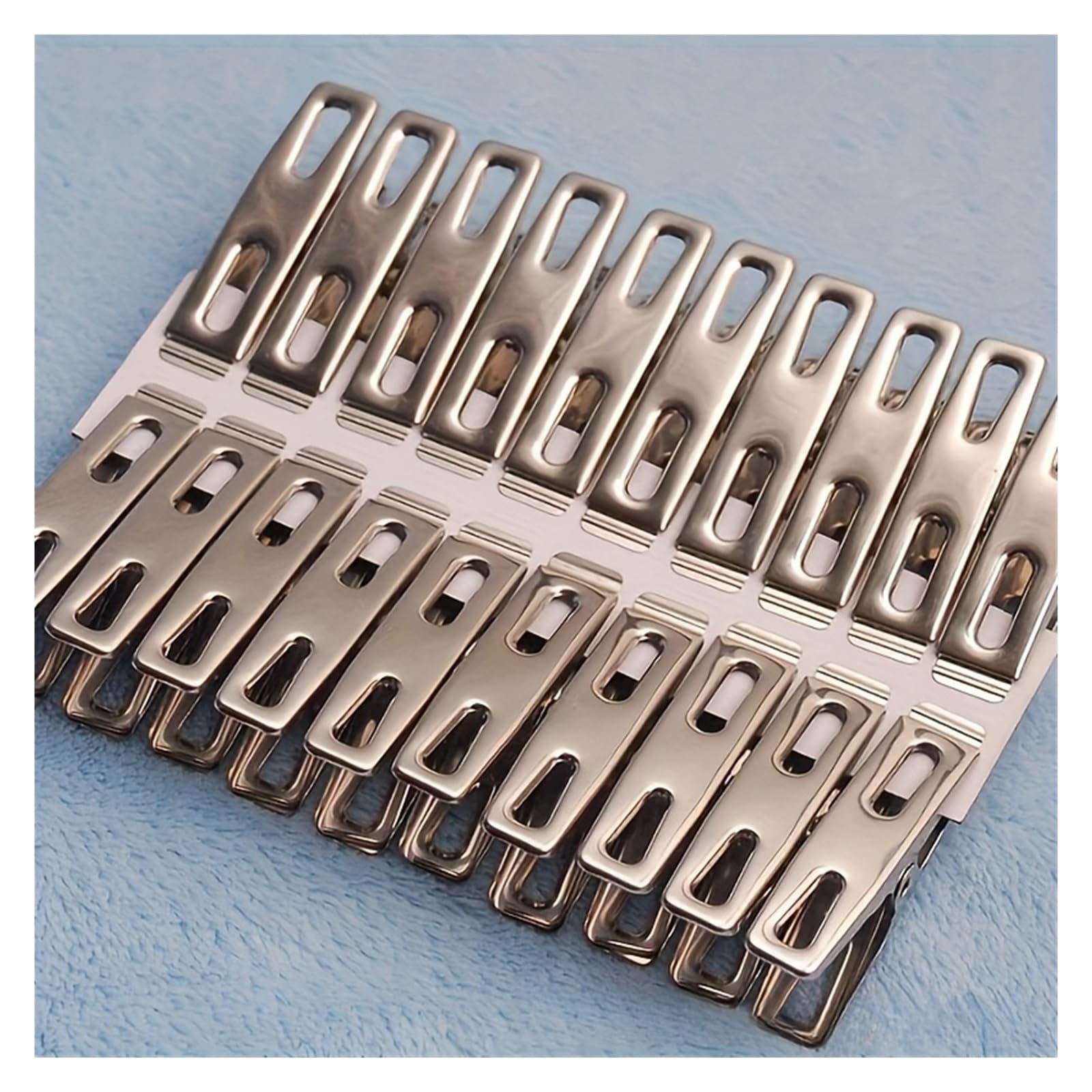 Metall-Wäscheklammern, 200 Stück, Edelstahl-Wäscheklammern, Metall-Clips zum Trocknen im Innen- und Außenbereich, zum Aufhängen von Handtüchern, Socken für Wäscheleine, Befestigung von Handtüchern