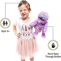 Vista 2 de Monstruo púrpura, marioneta de mano de 14