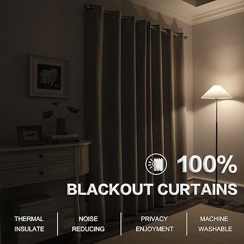 Miniatura 3 de Primitive - Cortinas opacas de lino 100 % para dormitorio, 72 pulgadas de largo, ahorro de energía, con aislamiento térmico, cortinas para sala de