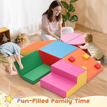 Soft Play Foam Building Blocks for Children,Climbing Toys for Toddlers from 1-3 Years (Colorful)