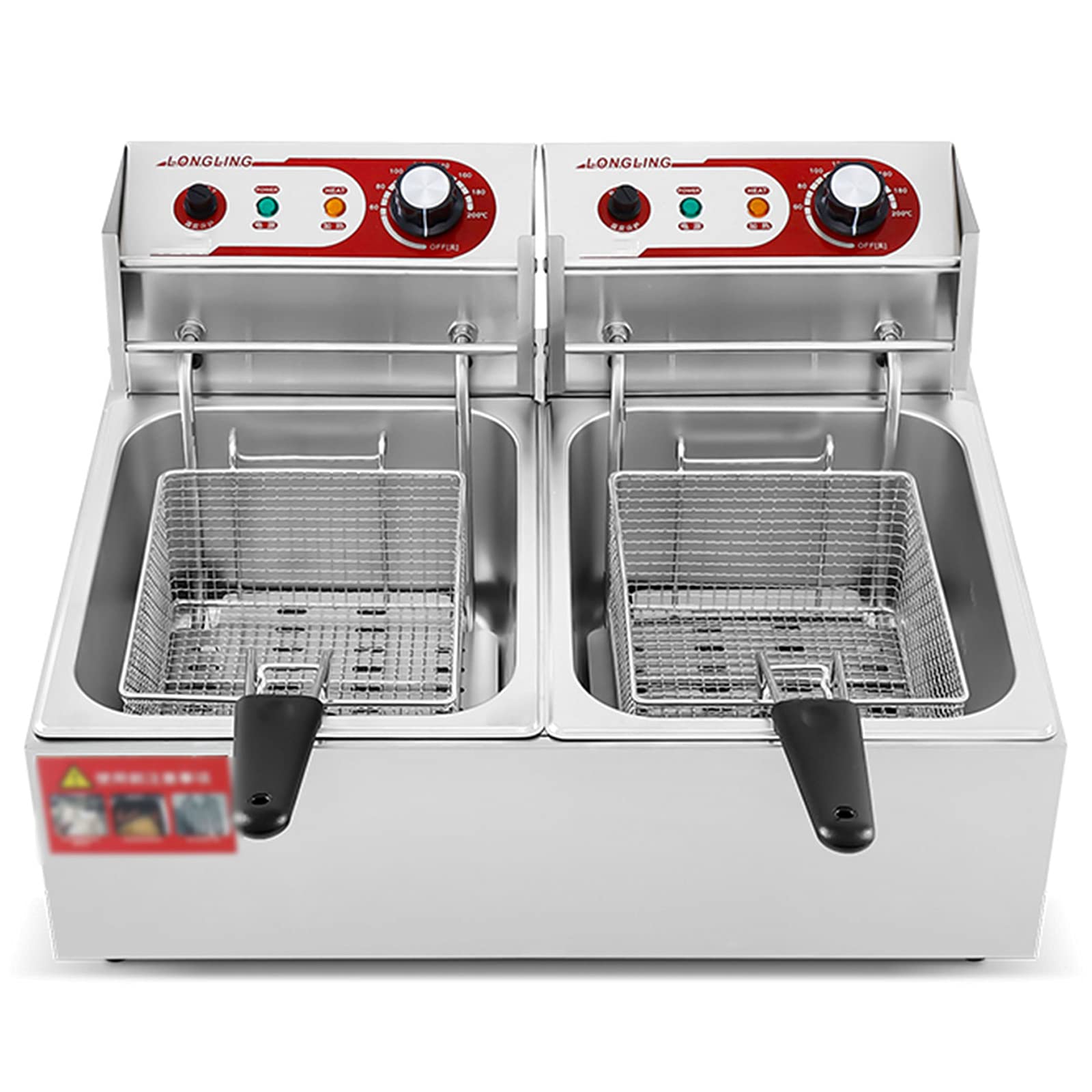 Friteuse électrique 20L grande capacité pour cuire de grandes quantités de frites sans attendre