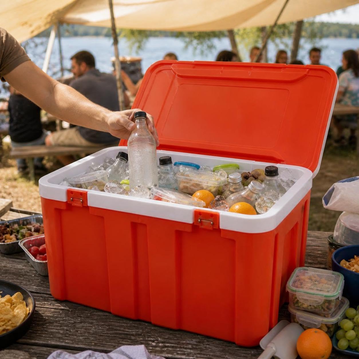Kühlbox Heiß Kalt Ohne Externe Energie, Orange, 85L