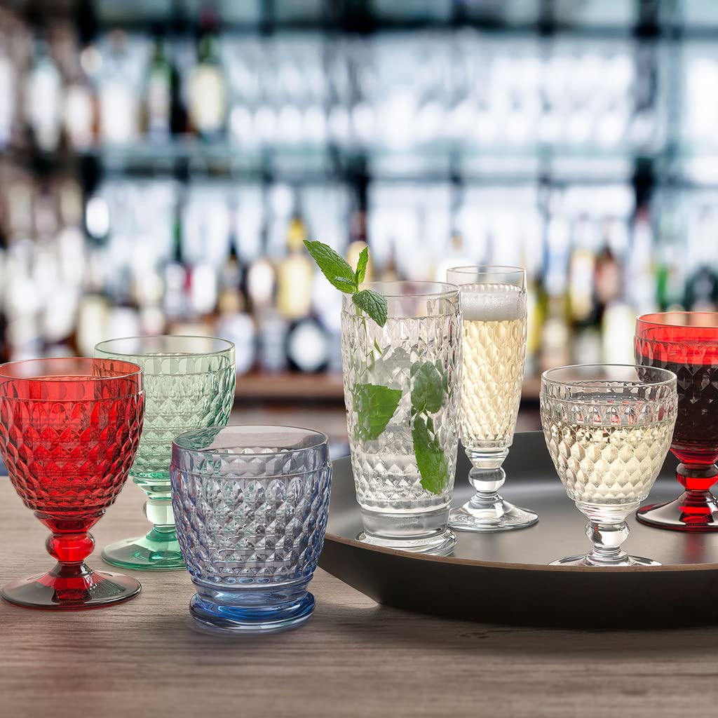 Villeroy & Boch Boston - Juego de 4 copas de vino tinto, 300 ml, color verde