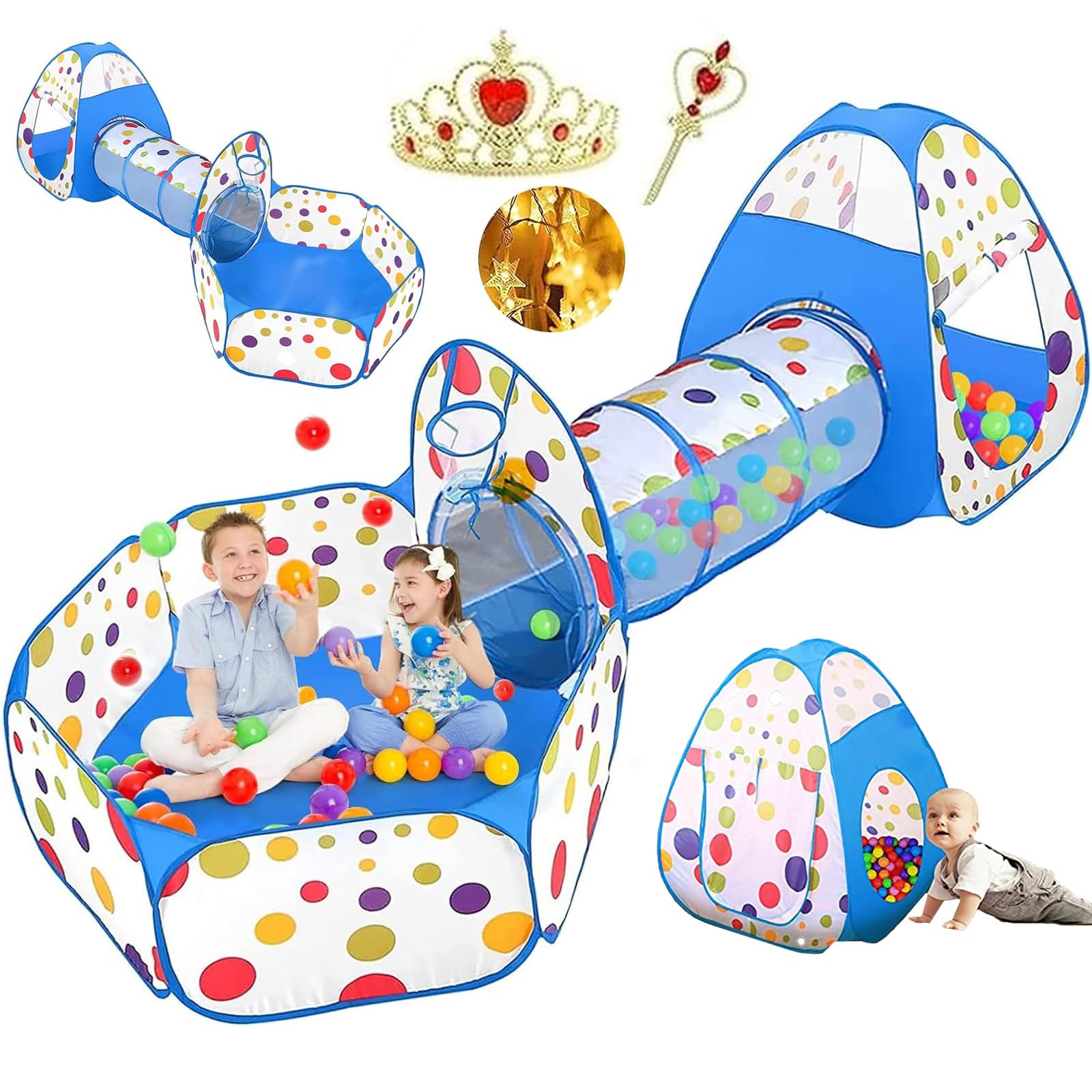 Casita Tunel Con Pelotas Para Bebe Casita Con Tunel Y Alberca De