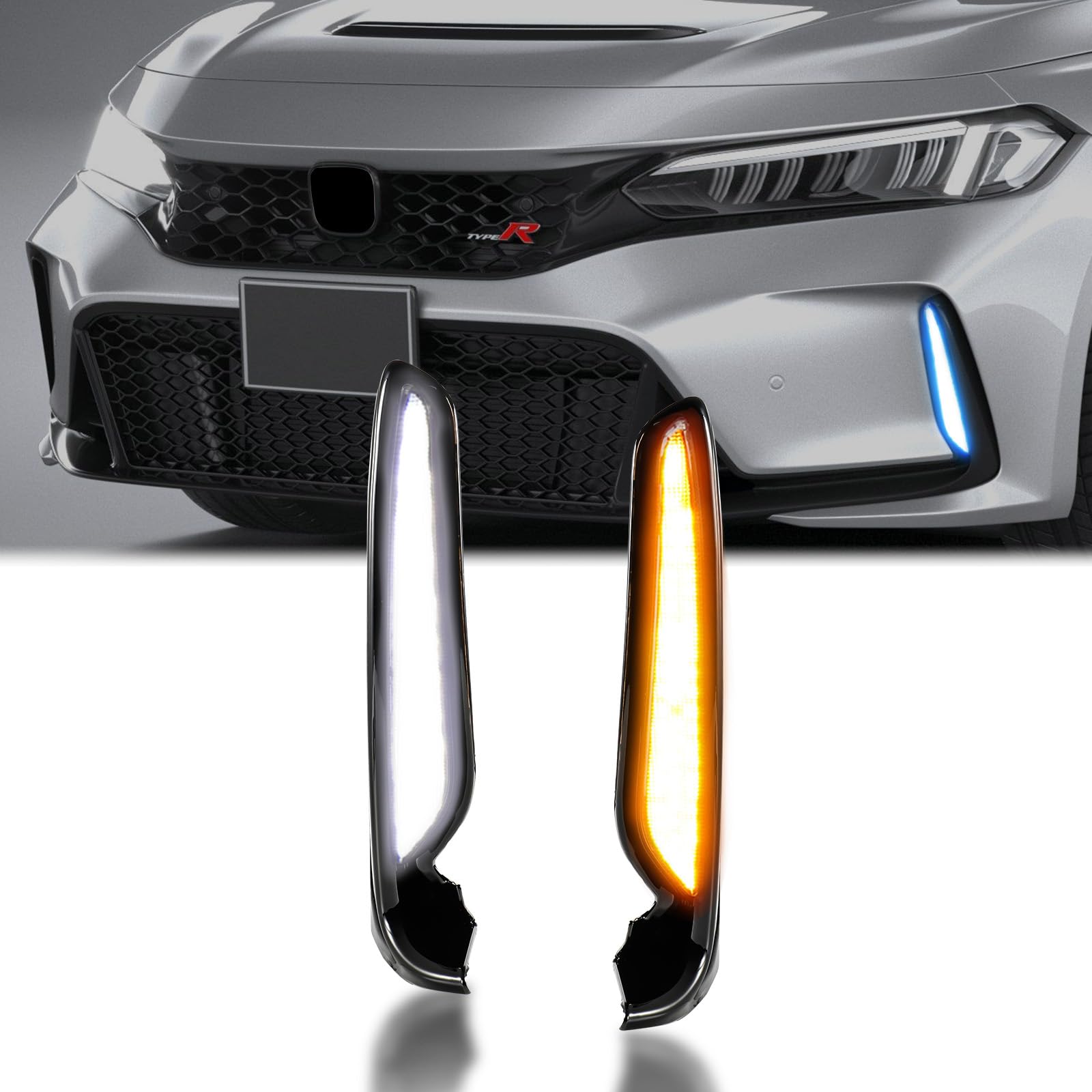Civic Type R Led Drl Low Beam Waterproof LED Bumper Fog Lights For 2023 ...