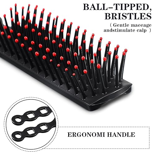 Miniatura 3 de Paquete de 100 cepillos de pelo a granel para personas sin hogar, envueltos individualmente, cepillo de viaje desechables para mujeres, adecuado