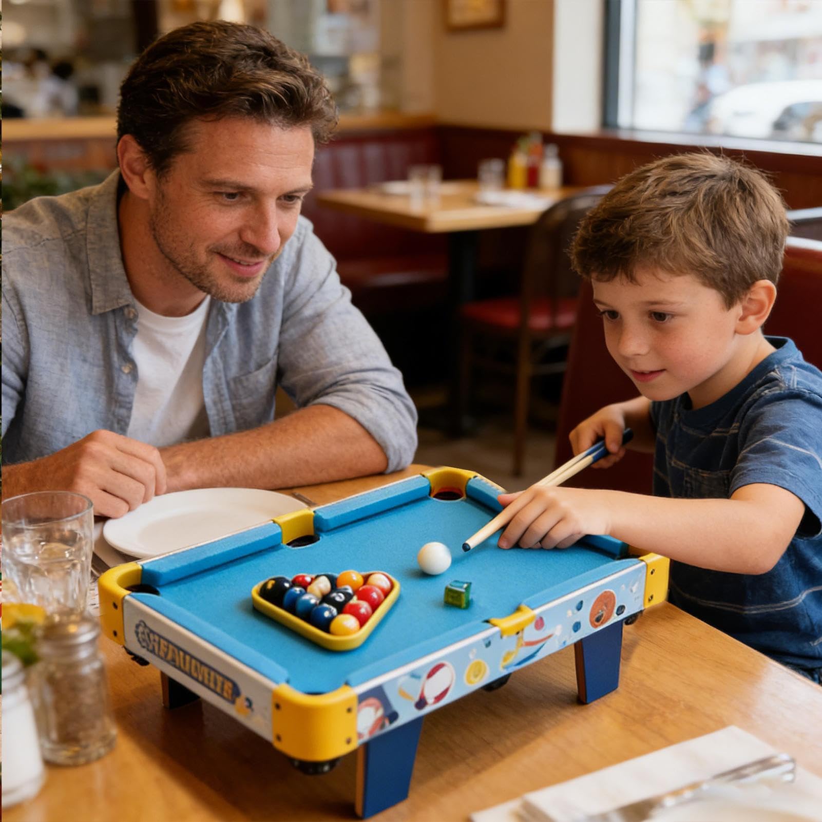Da Biliardo per Bambini Pieghevole Portatile Divertente Educativo Giocattolo Giochi Da per Bambini Adulti Famiglia Esterno Soggiorno Festa | Accessorio Interattivo per Gioco E App