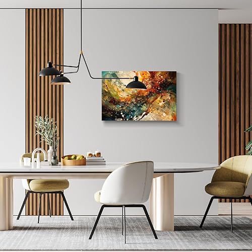 Miniatura 224 de Lienzo artístico para pared, pinturas de arte abstracto, fantasía azul, grafiti colorido sobre fondo blanco; decoración artística moderna para sala