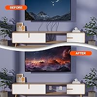 Vista 8 de in Wall Cable Management Kit,TV Cable Hider Wall Kit with Brush Wall Plate and 9.8FT Cord,2 AC Outlets,Recessed Outlet Box for Wall Mount TV Home