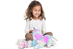 Unicorn Cat Plushie Mommy Cat with Baby Kittens
