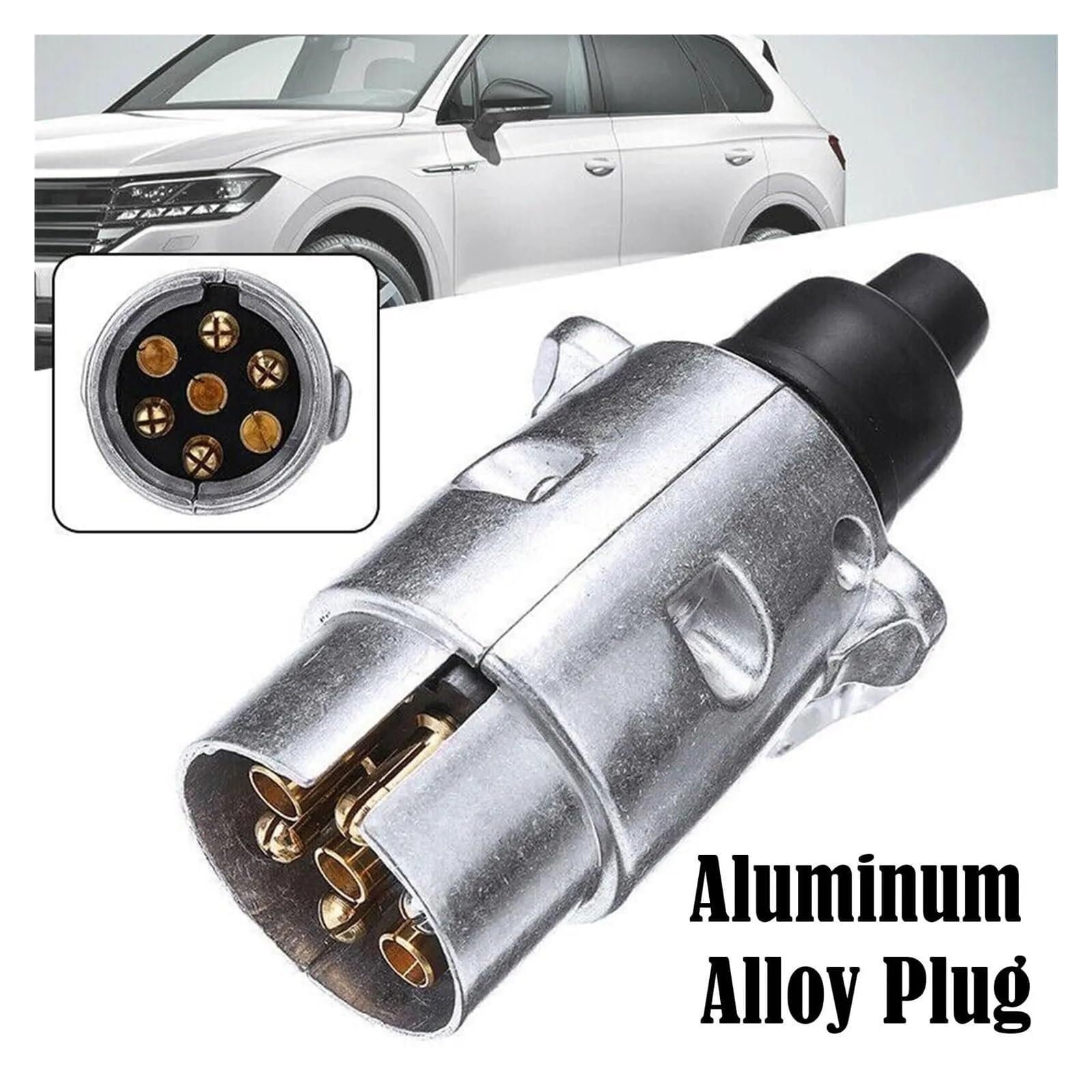 Akcesoria do 2 Szt. Złącze Przyczepy 7-pinowe Ze Stopu Aluminium Do Holowania 12 V Na kemping, wędrówki, podróże | Wymiana