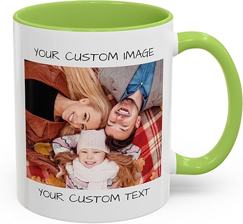 Miniatura 59 de Taza de café personalizada, regalo personalizado, taza de cerámica con foto, imágenes o texto, novedad de tazas personalizadas, perfecta para Borde