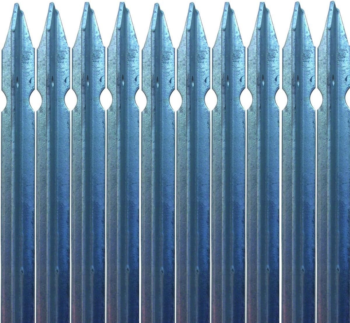 MARRA EDILE - 10 PZ Palo paletto in ferro a T 30x30x3 mm zincato a caldo in zinco per rete recinzione metallica TUTTE LE MISURE - MADE IN ITALY (H 200 CM)