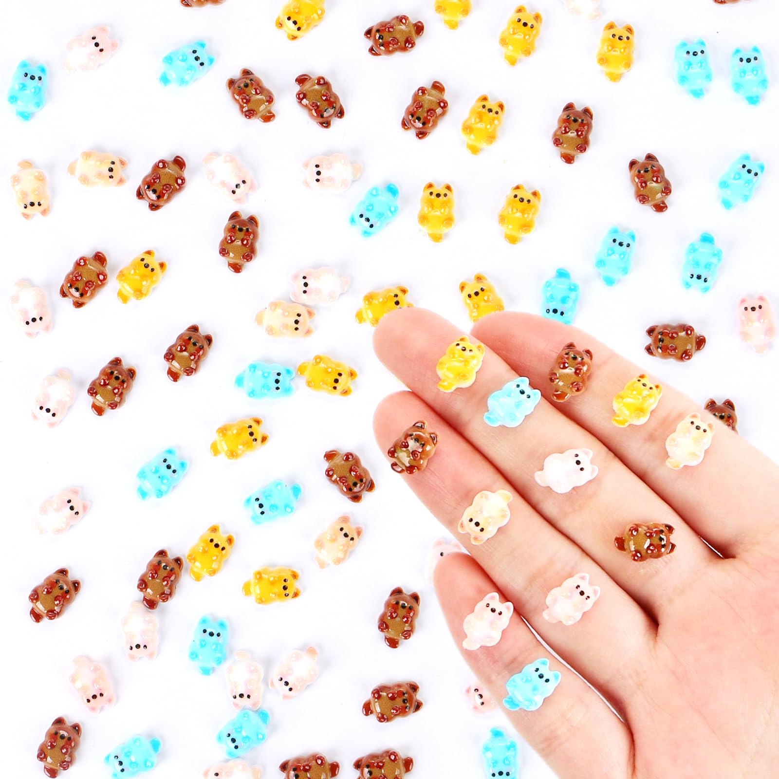 100 Pieces Colorful Tiny Dogs for Dollhouse Miniatures Resin Animals for Crafts Tiny Animals for Fairy Garden Micro Landscaping Decoration