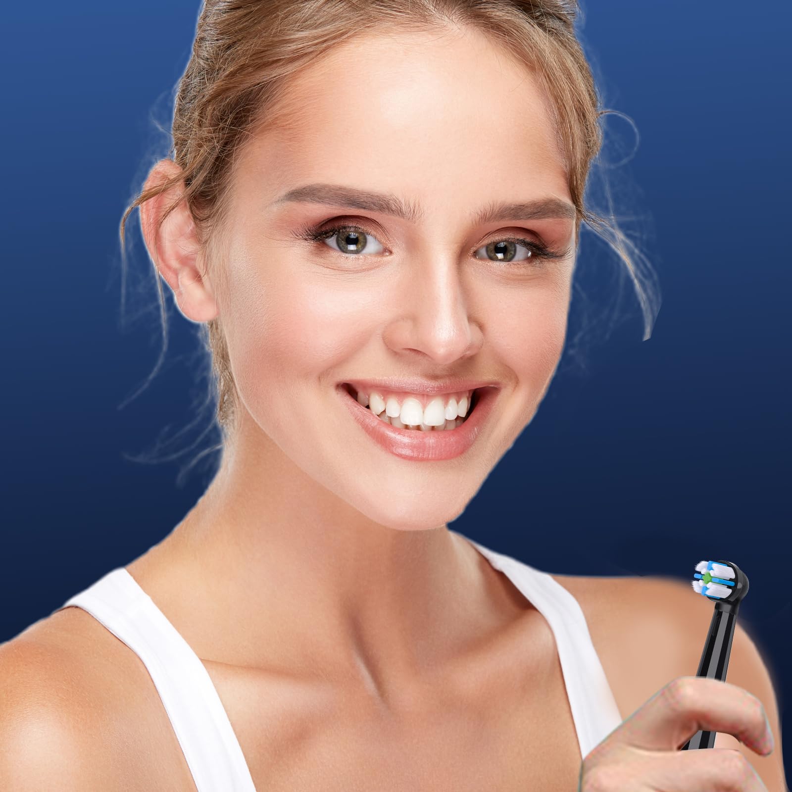 Recambio Cepillos Compatible con Oral B IO Cepillos Eléctrico, Cabezales Compatible con Oral B IO 2/3/4/5/6/7/8/9/10 Cuida tus Dientes y Encías (8 Negro/Blanco)