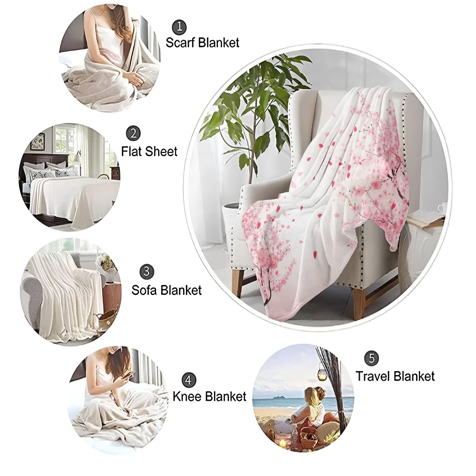 Accogliente coperta in pile bianco – morbida coperta in peluche per divano, soggiorno, bambini e neonati – coperta decorativa calda e coccolosa 70 x 100 cm