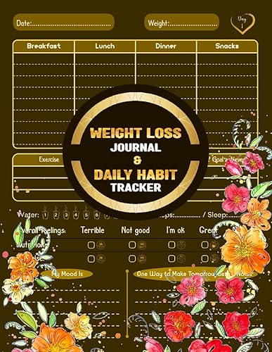 Weight Loss Journal &amp; Daily Habit Tracker: 90 Days Meal Activity And Exercise