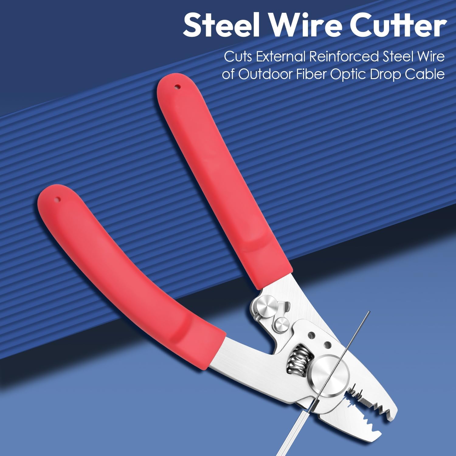 7-in-1 Multifunction Fiber Optic Tool - Replaces CFS-3 Stripper, 4G/5G Fiber Drop Cable Stripper, Kevlar Shears & Wire Cutters - All-in-One Fiber Optic Hand Tool
