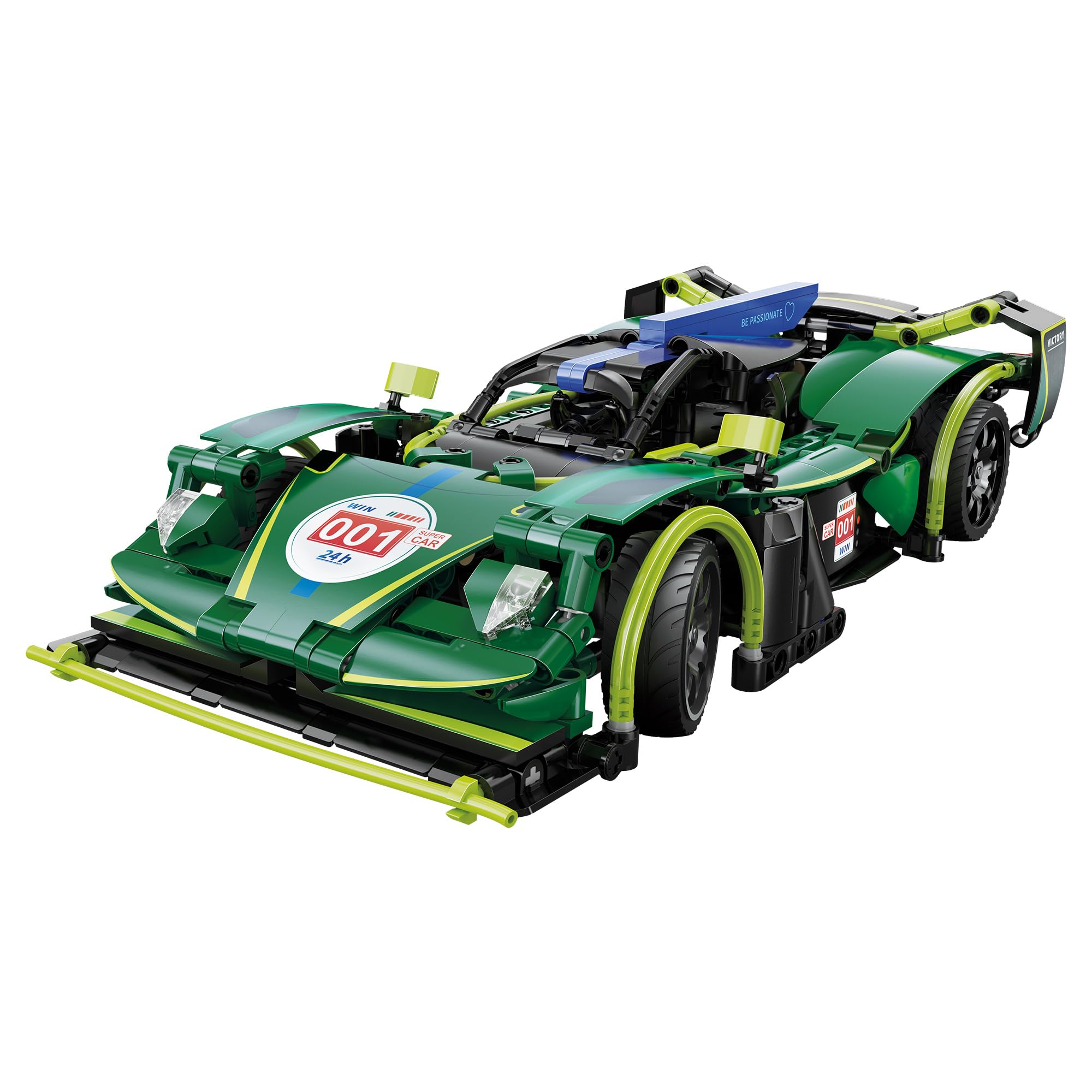 CaDA Emerald Deity - Coche deportivo - 388 piezas - Bloque de construcción de ladrillo autoconstruido, modelo C51308W
